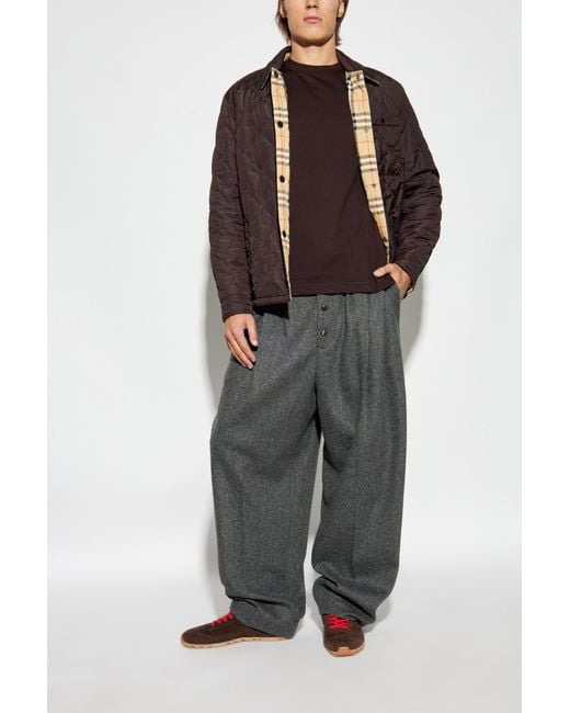 Burberry Brown Reversible Jacket "Brighton" for men