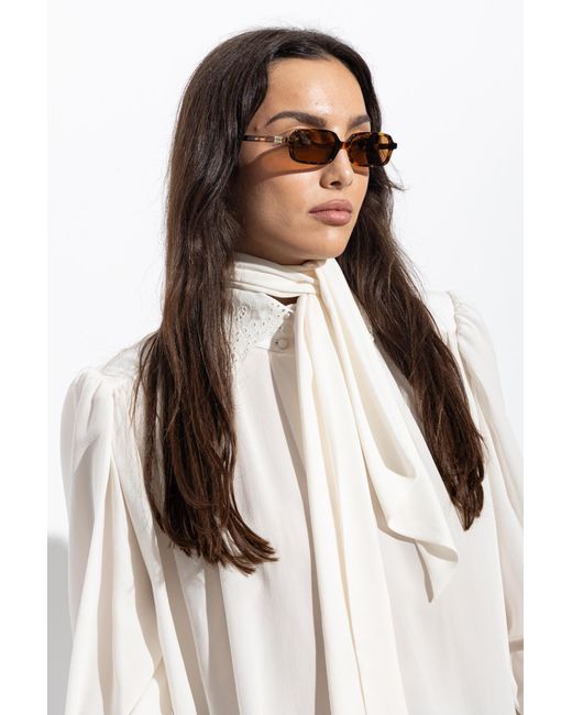 Miu Miu Brown '11Zs' Sunglasses