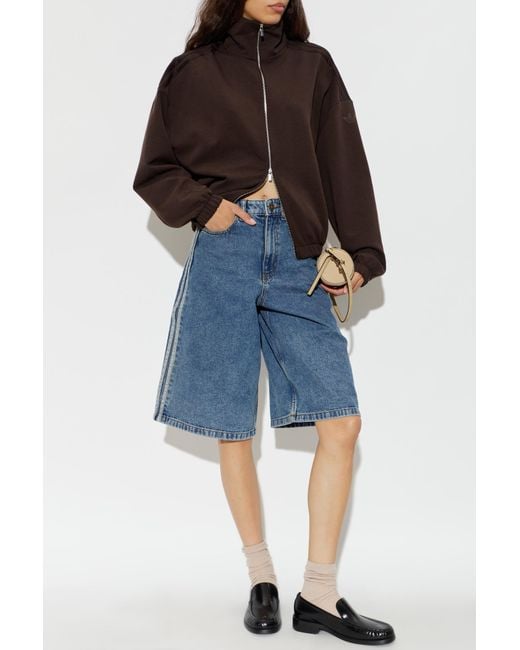 Adidas Originals Blue Denim Shorts