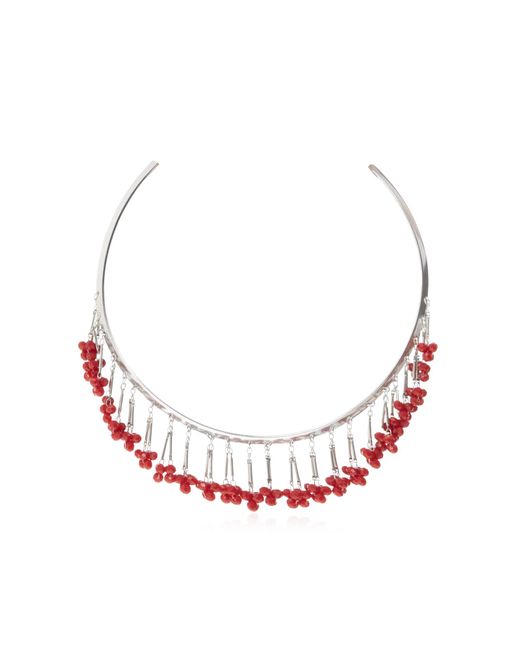 Isabel Marant Metallic Necklace With Decorative Stones