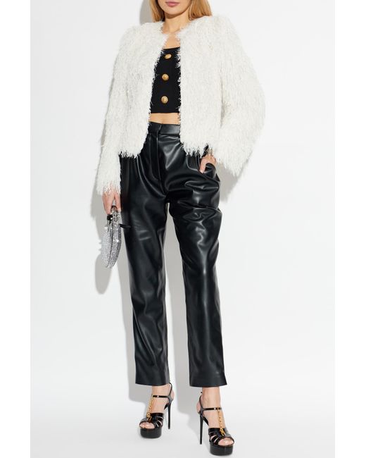 Balmain White Jacket With Lurex Thread