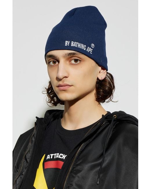 A Bathing Ape Blue Cap With Logo for men