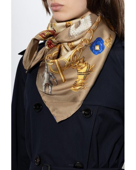 Burberry Metallic Silk Scarf