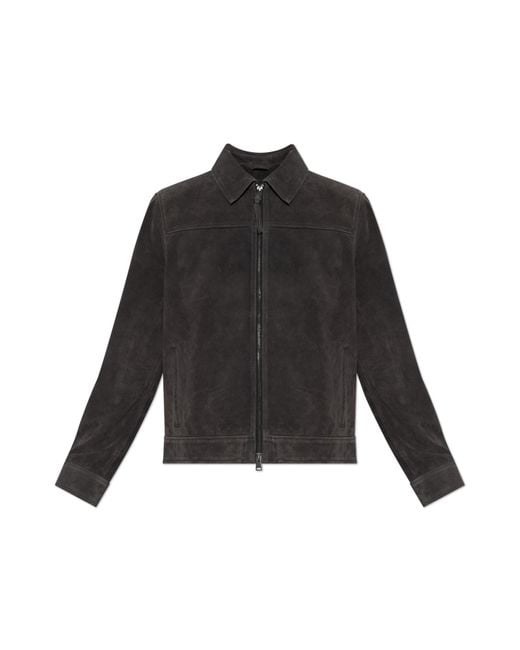 AllSaints Black 'Rhone' Leather Jacket for men