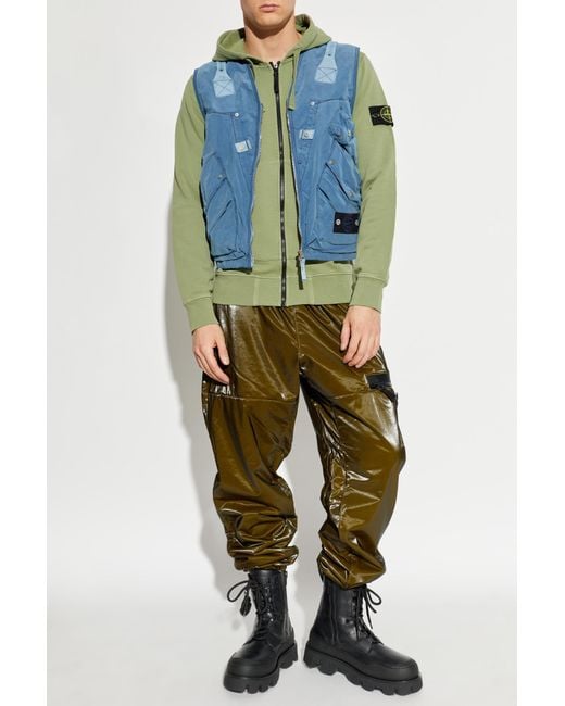 Stone Island Green Cargo Trousers for men