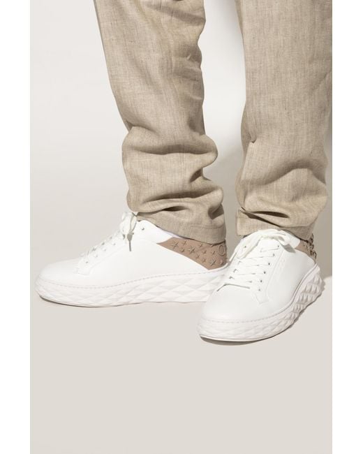 Jimmy Choo White Sports Shoes "Diamond Maxi" for men