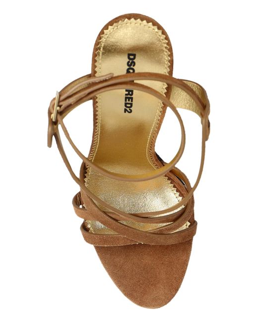 DSquared² Brown Suede Heeled Sandals