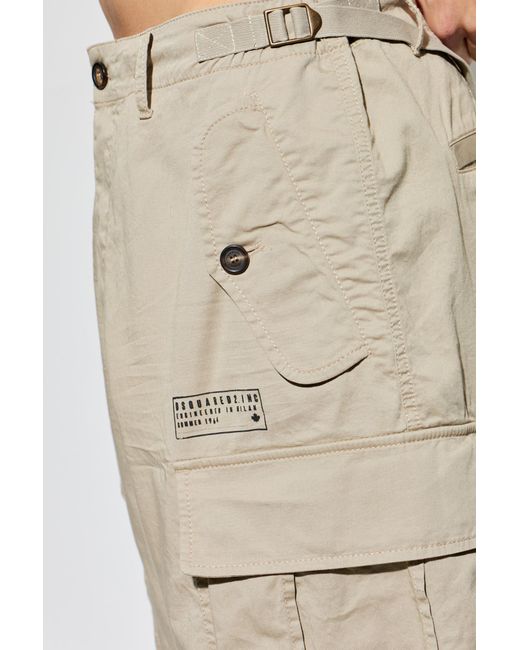 DSquared² Natural Cargo Shorts for men