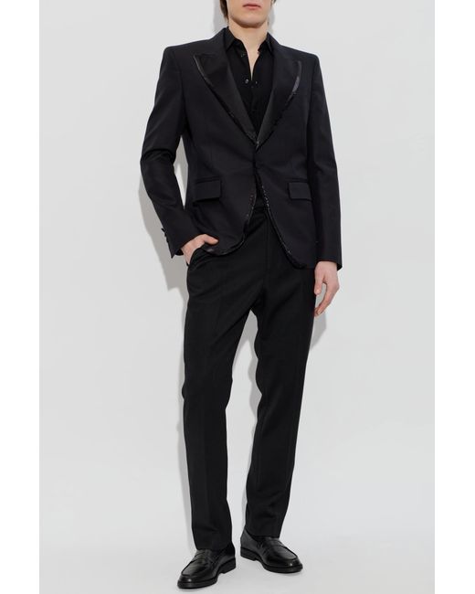 DSquared² Black Blazer With Pockets for men