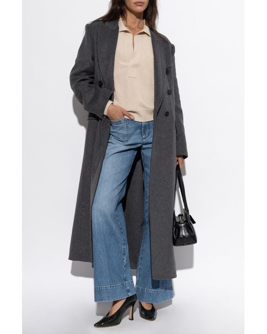 Victoria Beckham Blue Wide-Leg Jeans