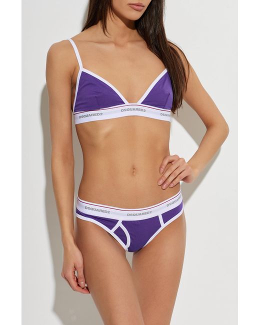 DSquared² Purple Figs With Logo