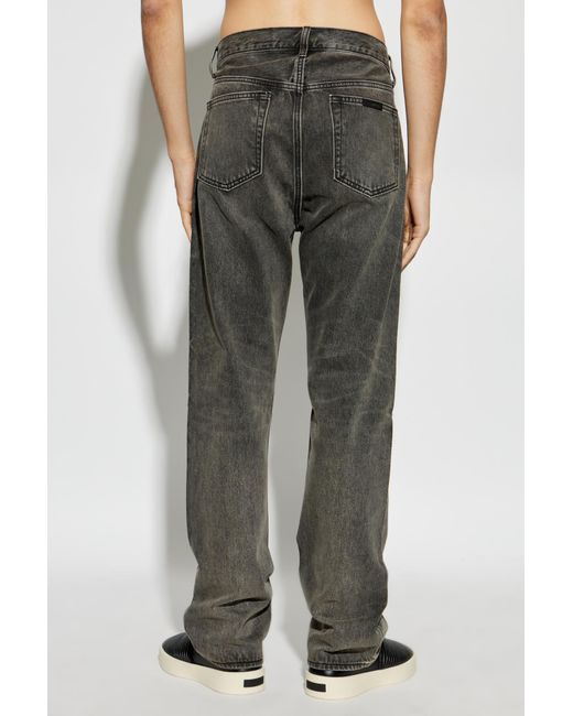 Fear Of God Gray Jeans With Logo Patch for men