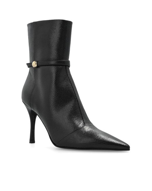 Furla Black Heeled Ankle Boots "sfera",