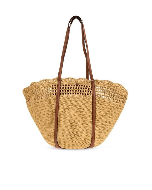 Ulla Johnson Natural "Marina Raffia Tote" Bag