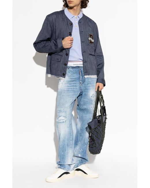 DSquared² Blue Jeans With 'Vintage' Effect for men