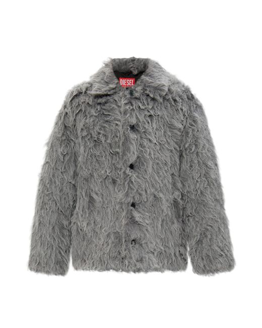 DIESEL Gray Faux Fur "W-Claes" for men