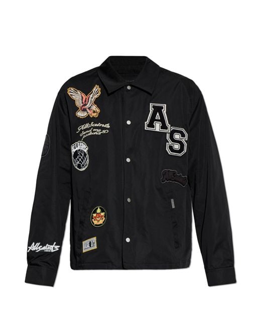 AllSaints Black "Soundman" Jacket for men