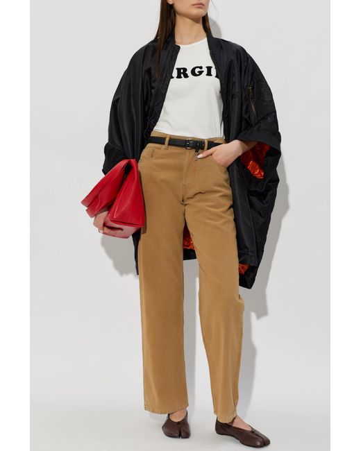 MM6 by Maison Margiela White T-Shirt With Logo
