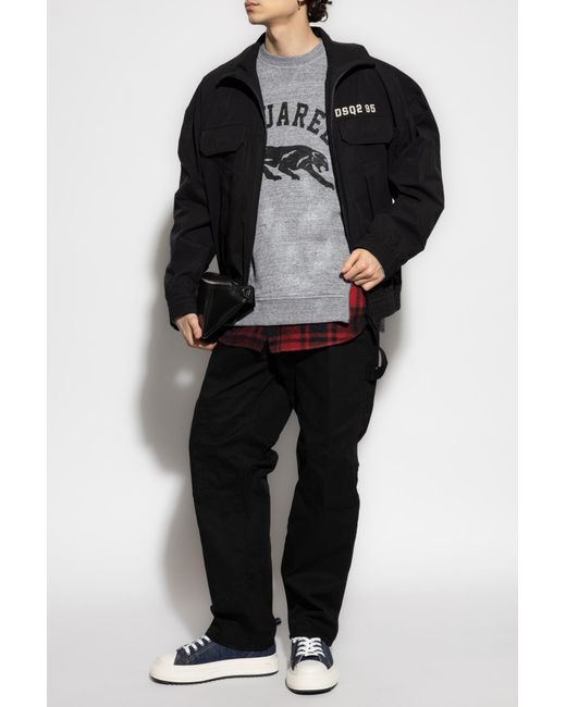 DSquared² Gray Sweatshirt With Logo for men