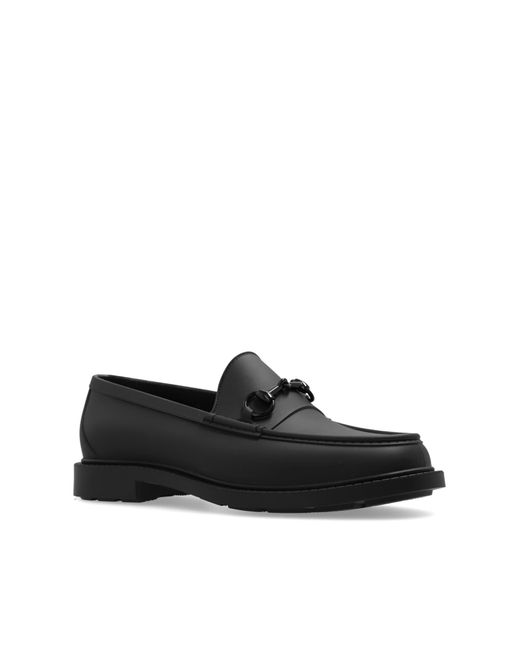 Gucci Black Rubber Loafers, for men