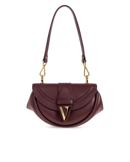 Versace Purple Shoulder Bag 'Virtus'