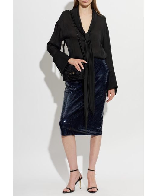 Tom Ford Black Sequin Skirt