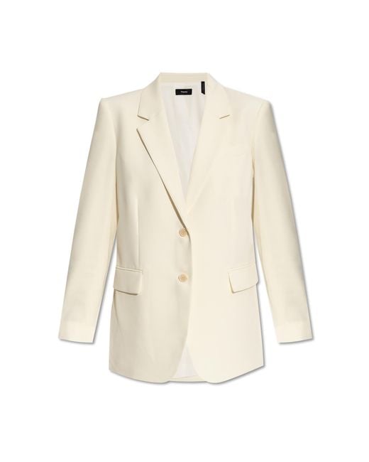 Theory Natural Blazer With Open Lapels