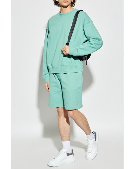 Versace Green Sweatshirt With Patch for men
