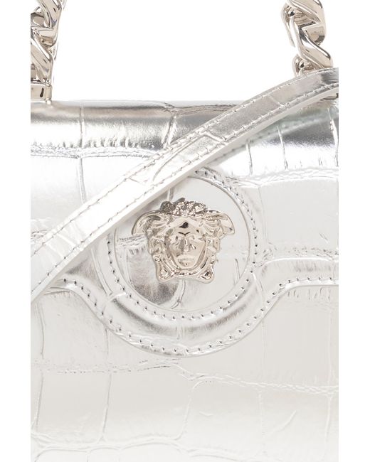 Versace White ‘La Medusa Mini’ Shoulder Bag