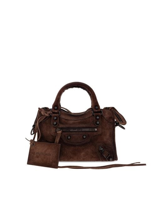 Balenciaga Brown Shoulder Bag 'Le City Mini'