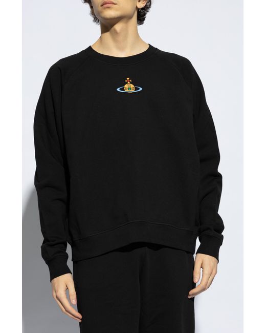 Vivienne Westwood Black Sweatshirt With Logo, for men