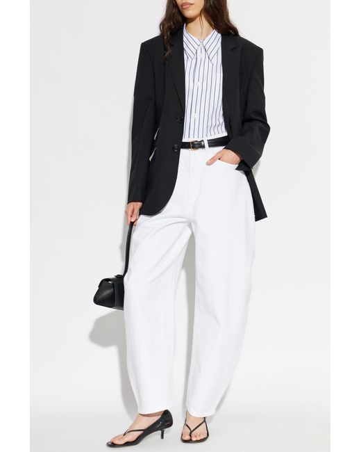 AMI Black Wool Blazer With Single Vent