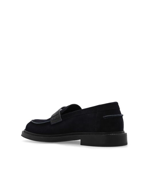 Emporio Armani Black Suede Loafers, for men