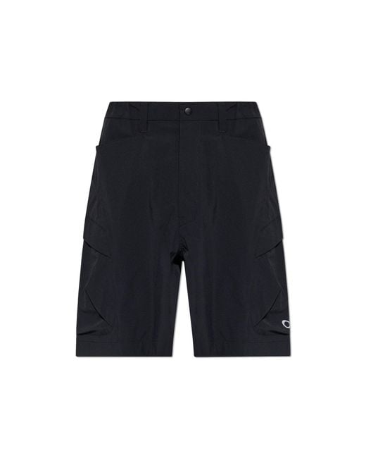 Oakley Blue Shorts With Embroidered Logo for men