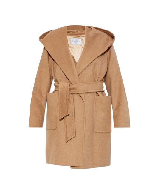 Max Mara Natural Coat Rialto With Hood