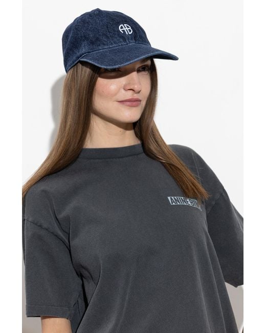 Anine Bing Blue "Jeremy" Baseball Cap