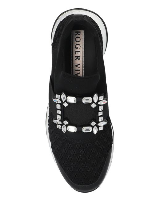 Roger Vivier Black 'Viv' Run' Sneakers