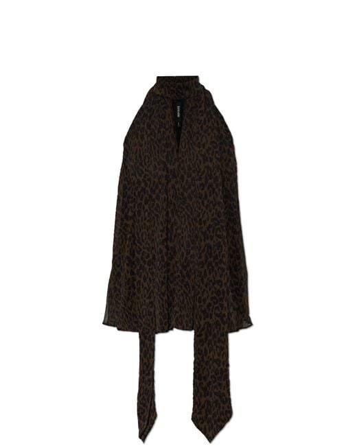 ROTATE BIRGER CHRISTENSEN Black Top With Tie Detail