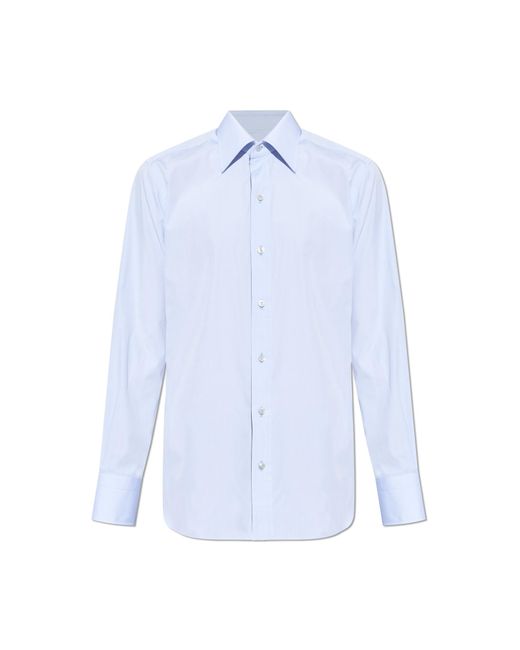 Tom Ford Blue Cotton Shirt for men