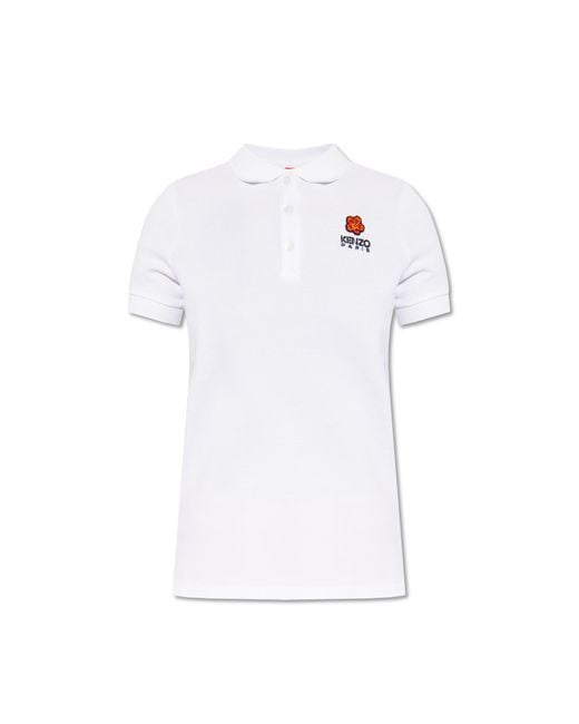 KENZO White Polo Shirt With Logo,