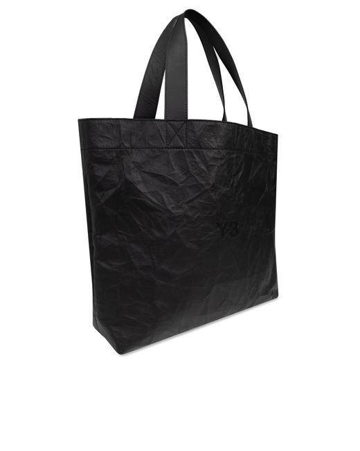 Y-3 Black Shopper Bag With Logo