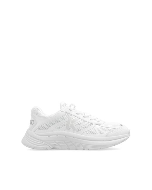 KENZO White Sports Shoes With Logo