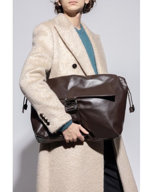 Fendi Black Shoulder Bag "Flux Maxi Messenger" for men