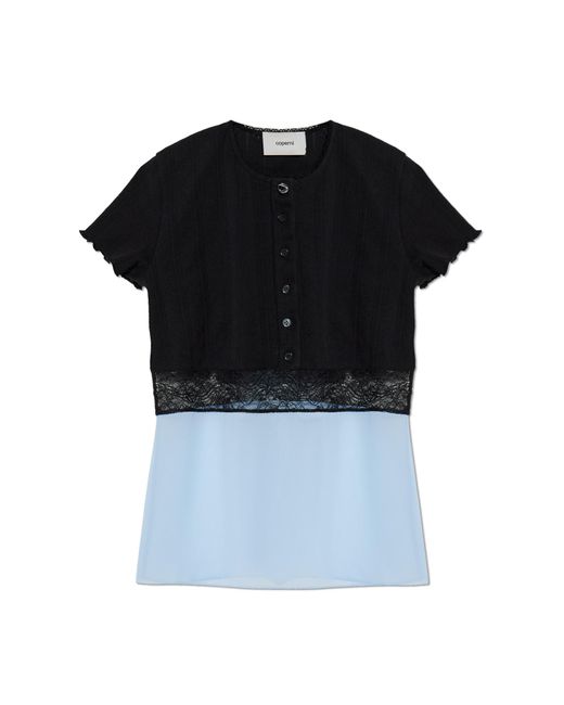 Coperni Black Top Made Of Combined Materials