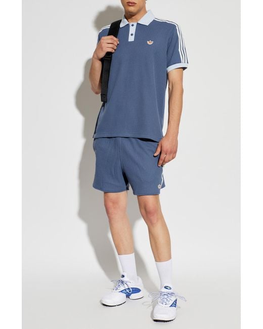 Adidas Originals Blue Polo With Logo for men