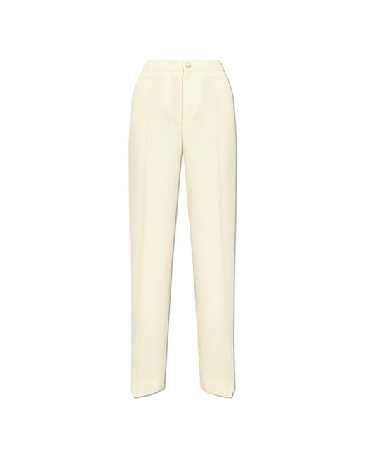 Moncler White Creased Trousers