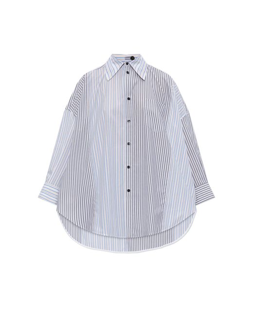 Marni Gray Shirt With Stripe Pattern