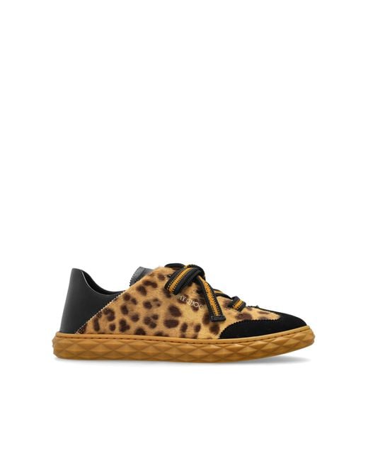 Jimmy Choo Brown Diamond Sneakers