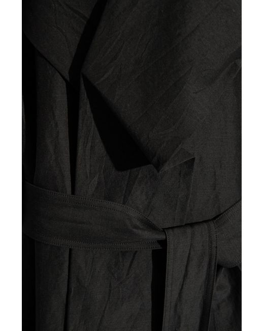 Issey Miyake Black Oversize Trench Coat,