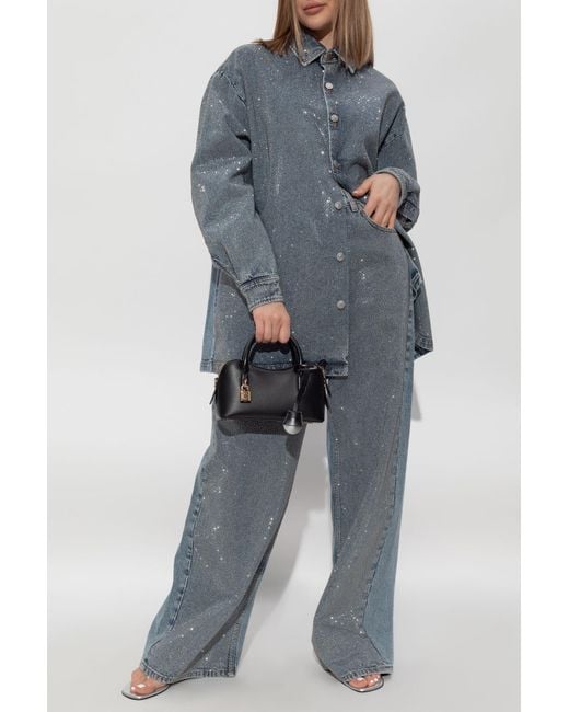 Stella McCartney Blue Jeans With Shimmering Sequins